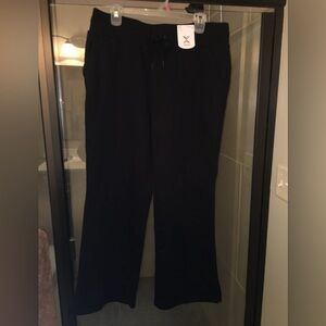 Xersion Black Fleece Sweatpants Petite Large NWT!